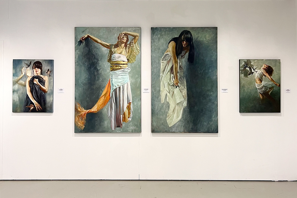 Ausgewählte Werke der Ausstellung von Jolanda Richter im Kulturquartier Leoben